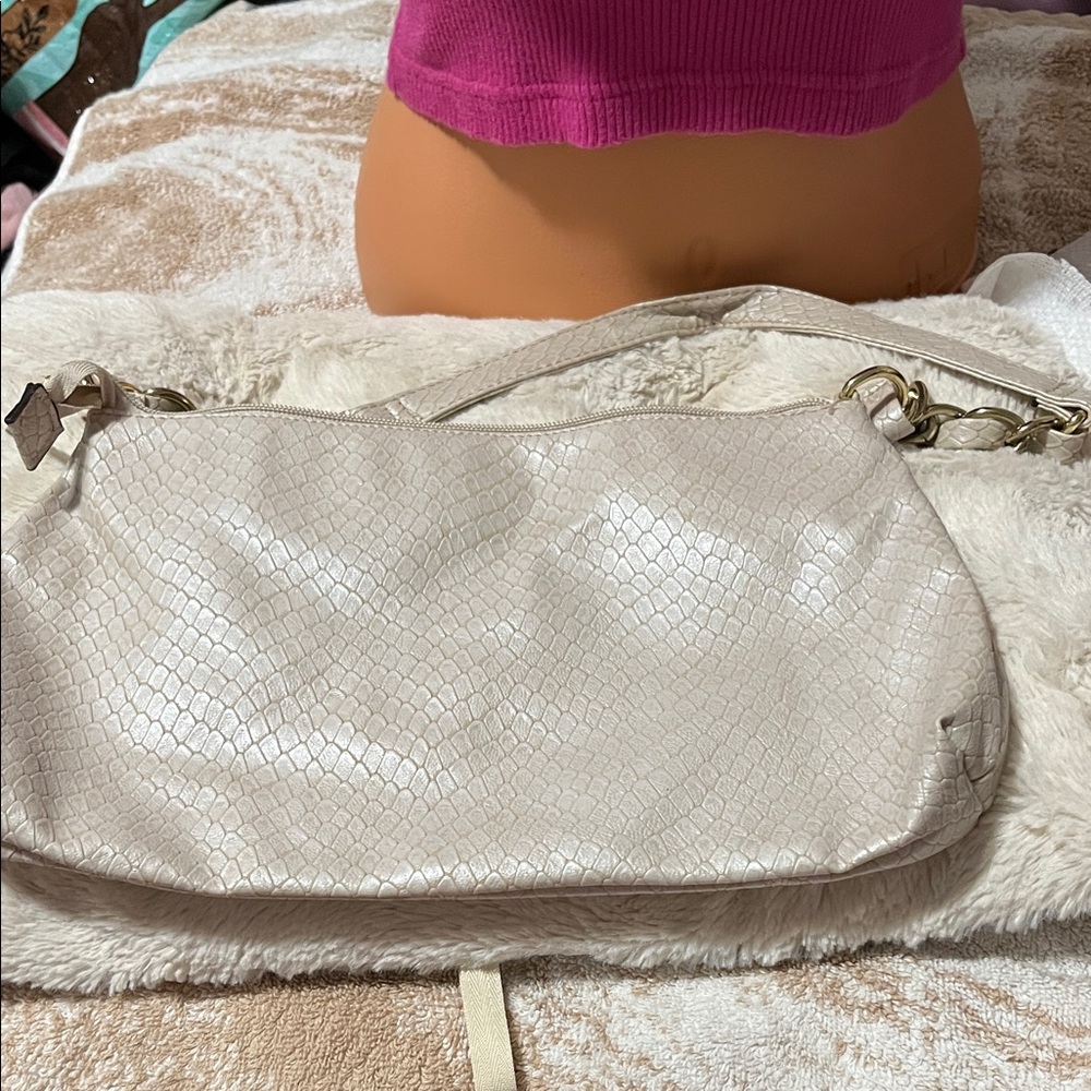 Sofia By Sofia Vergara Beige Textured Shoulder Bag - image 5